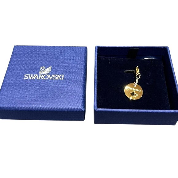 Swarovski Superstar Charm or Pendant Gold Tone Yellow Crystals Star New Gift Box - Picture 1 of 4